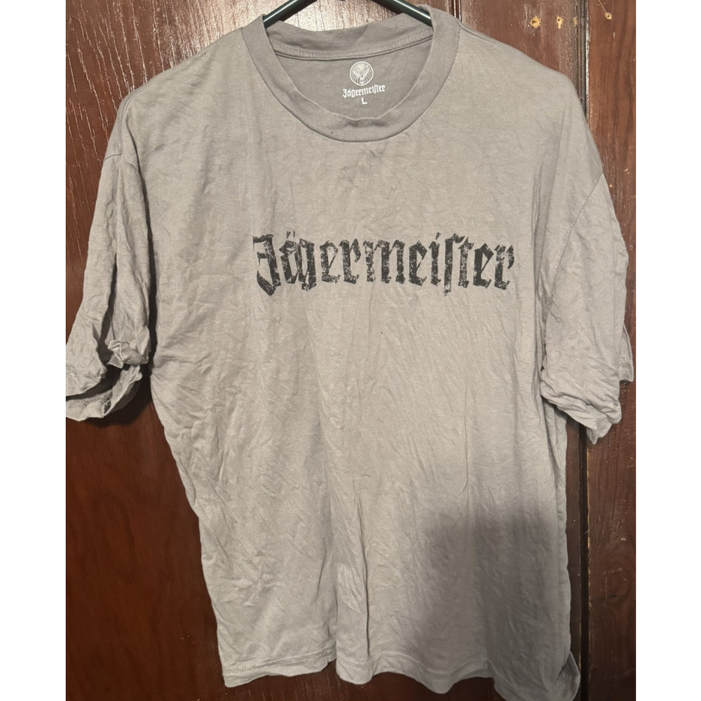Jagermeister Gray Logo T-Shirt Men Size L